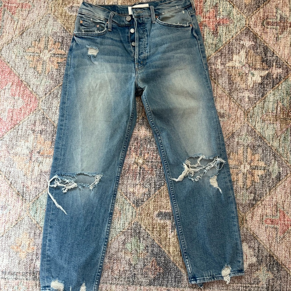 Mother denim. The tomcat. Size 28. Color confession.